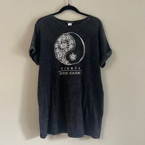 Distress T-Shirt Dress